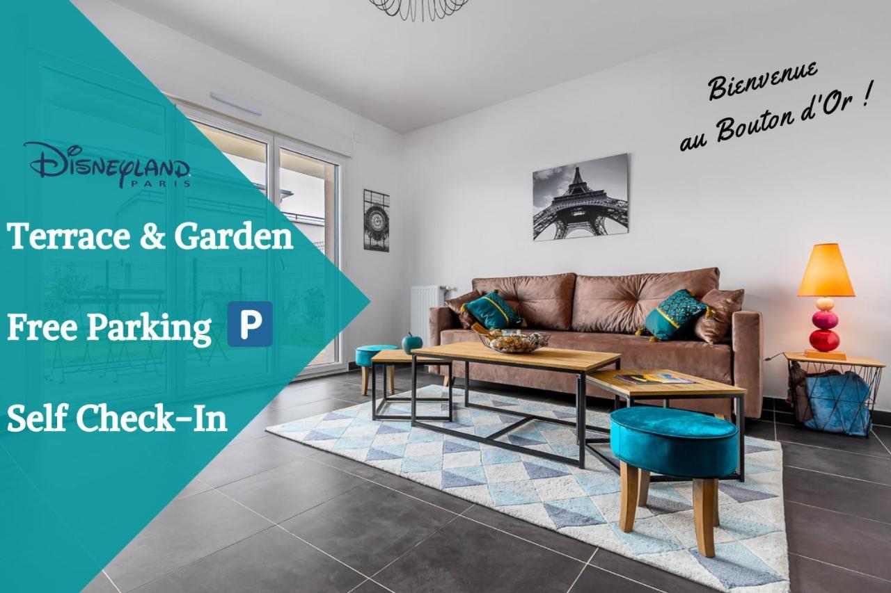 King Size Bed - Free Private Parking - Garden & Terrace - 14Min From Disneyland Ferrières-en-Brie Eksteriør bilde